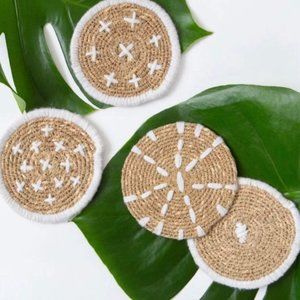 Bloomingville Woven Seagrass Coasters